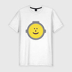 Мужская slim-футболка Content Warning жёлтый