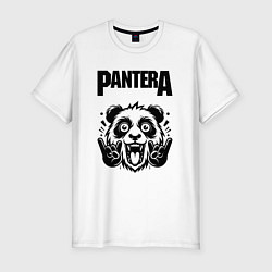 Мужская slim-футболка Pantera - rock panda