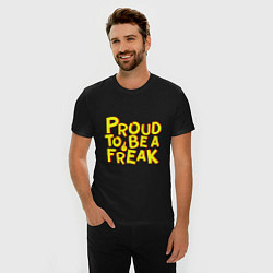 Футболка slim-fit Proud to be a freak, цвет: черный — фото 2