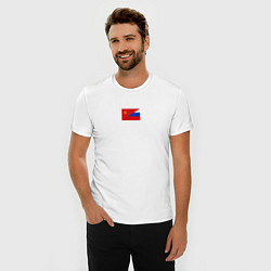 Футболка slim-fit Россия символ минимализм, цвет: белый — фото 2