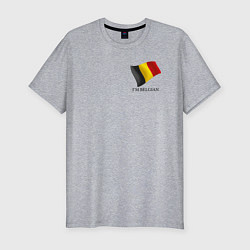 Мужская slim-футболка Im Belgian - motto