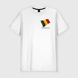 Мужская slim-футболка Im Belgian - motto