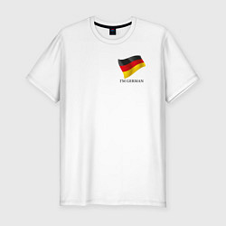 Футболка slim-fit Im German - motto, цвет: белый