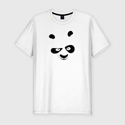 Мужская slim-футболка Кунг фу панда силуэт