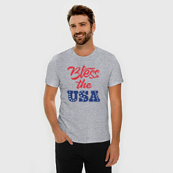 Футболка slim-fit Bless the USA, цвет: меланж — фото 2