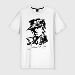 Футболка slim-fit Jotaro Kujo - anime ai art, цвет: белый