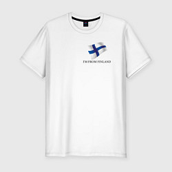 Мужская slim-футболка Im from Finland - motto