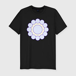 Футболка slim-fit Круг из окружностей, цвет: черный