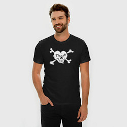 Футболка slim-fit Heart skull, цвет: черный — фото 2