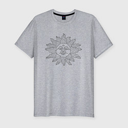 Мужская slim-футболка Черное солнце