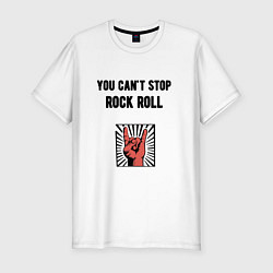 Мужская slim-футболка You cant stop rock roll