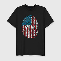 Мужская slim-футболка Отпечаток США