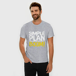 Футболка slim-fit Simple plan - boom, цвет: меланж — фото 2