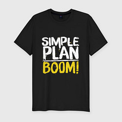 Мужская slim-футболка Simple plan - boom