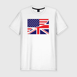 Мужская slim-футболка США и Великобритания