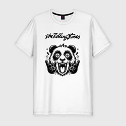 Мужская slim-футболка Rolling Stones - rock panda