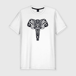 Мужская slim-футболка Ethnic elephant