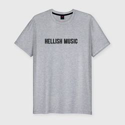 Мужская slim-футболка Hellish music