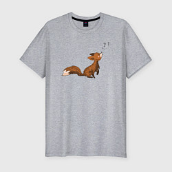 Футболка slim-fit Music fox, цвет: меланж