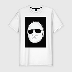 Мужская slim-футболка Чиназес в очках мем