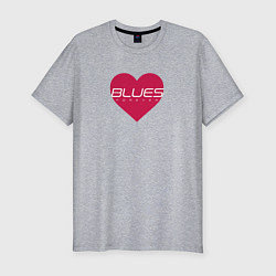Мужская slim-футболка Блюз любовь навсегда