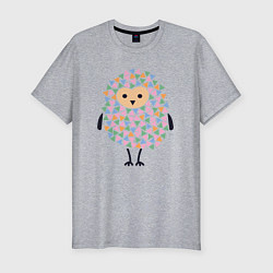Мужская slim-футболка Милая сова