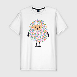 Мужская slim-футболка Милая сова