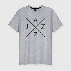 Футболка slim-fit Джаз стиль, цвет: меланж