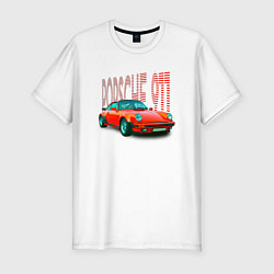 Мужская slim-футболка Немецкий автомобиль Порше 911