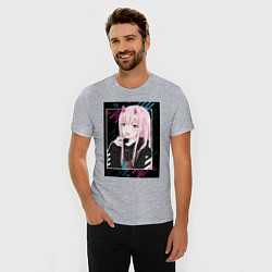 Футболка slim-fit Zero Two is darling, цвет: меланж — фото 2