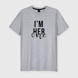 Мужская slim-футболка I am her one