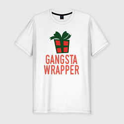 Футболка slim-fit Gangsta wrapper, цвет: белый