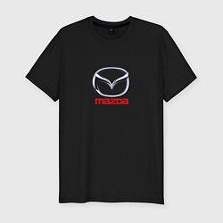 Мужская slim-футболка Mazda logo