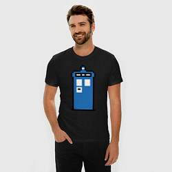 Футболка slim-fit Tardis pixels, цвет: черный — фото 2