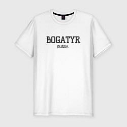 Футболка slim-fit Bogatyr - богатырь, цвет: белый
