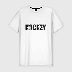 Мужская slim-футболка Hockey art