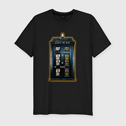 Футболка slim-fit Tardis Sherlock, цвет: черный