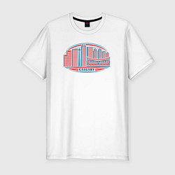 Футболка slim-fit Канада Калгари, цвет: белый