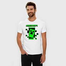 Футболка slim-fit Minecraft the game of gamers, цвет: белый — фото 2