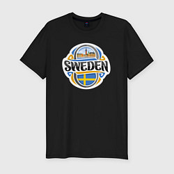 Футболка slim-fit Sweden, цвет: черный