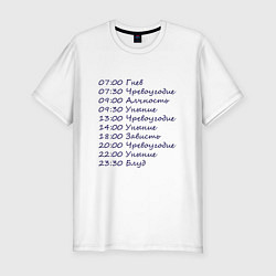 Мужская slim-футболка Расписание грехов