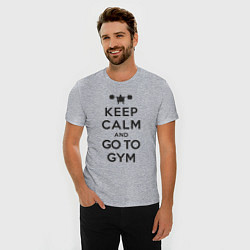 Футболка slim-fit Go to gym, цвет: меланж — фото 2