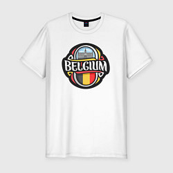 Футболка slim-fit Belgium, цвет: белый