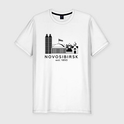 Мужская slim-футболка Новосибирск 1893