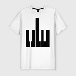 Футболка slim-fit Fuck your music!, цвет: белый