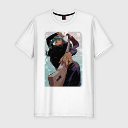 Мужская slim-футболка Магическая битва Маки Дзэнин