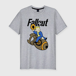 Футболка slim-fit Vault bomb rider, цвет: меланж