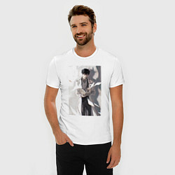 Футболка slim-fit Всеведущий читатель Ким Докча, цвет: белый — фото 2