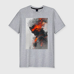 Футболка slim-fit Киберпанк самурай, цвет: меланж