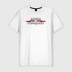 Мужская slim-футболка Songs of conquest logo